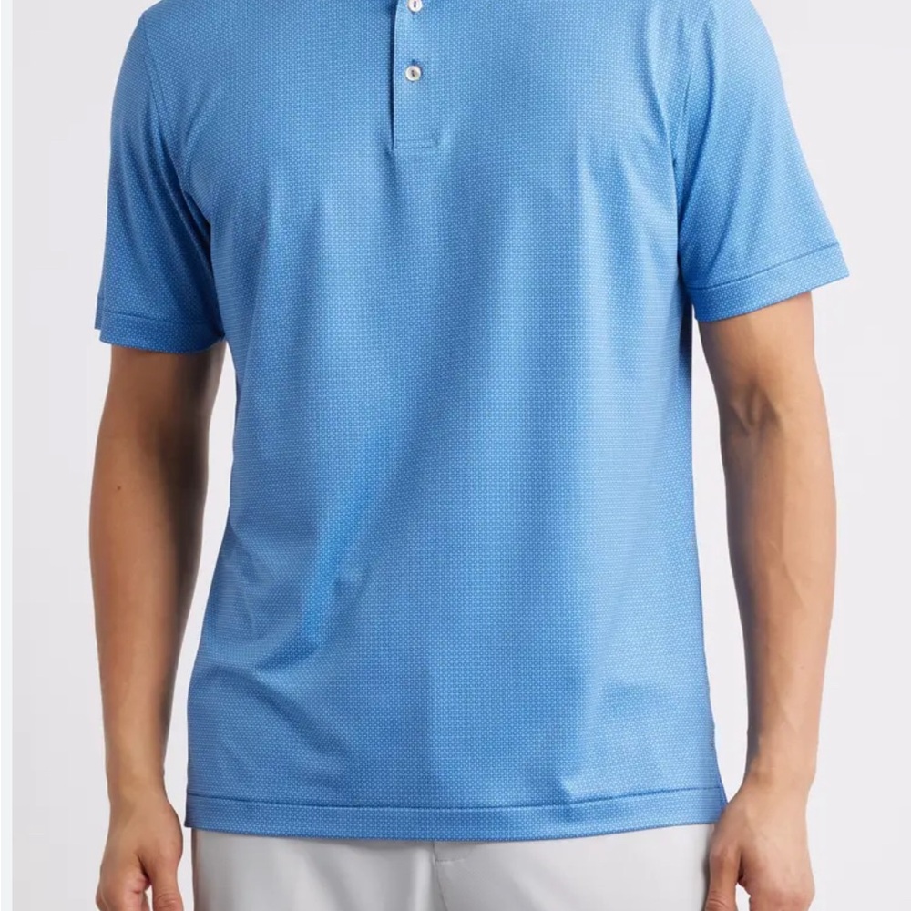 Peter Millar Sky Blue Short-Sleeve Polo